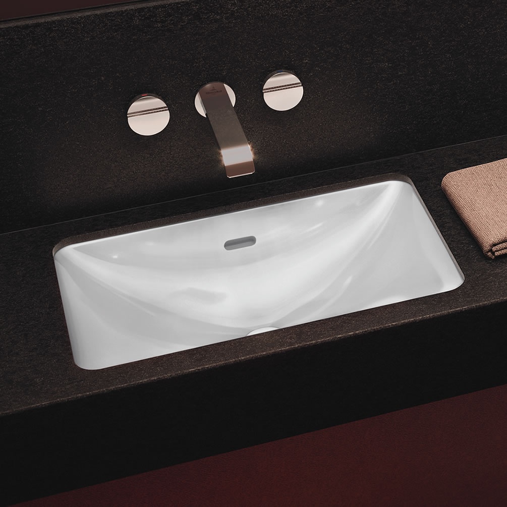 Lifestyle image of Villeroy & Boch Loop & Friends 615mm White Alpin Inset Basin